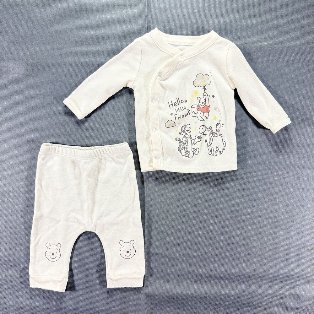 Disney Baby Winnie The Pooh 2 Piece Set Size 0-3m